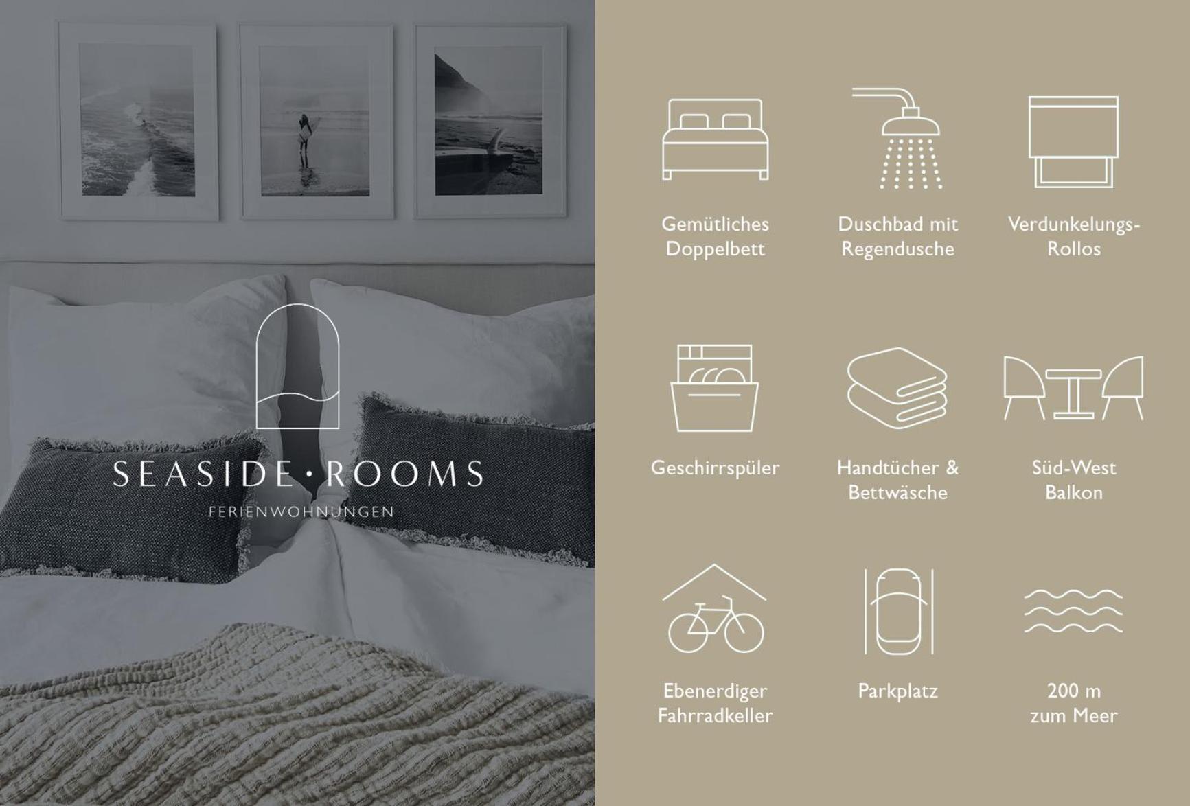 Seaside Rooms - Zentrales Design-Apartment Mit Balkon & Parkplatz - 2 Minuten Zum Strand Timmendorfer Strand Esterno foto